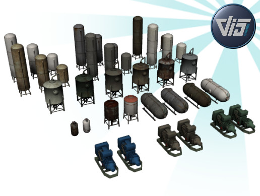 Industrial props collection