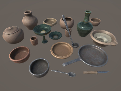 PBR Medieval tableware