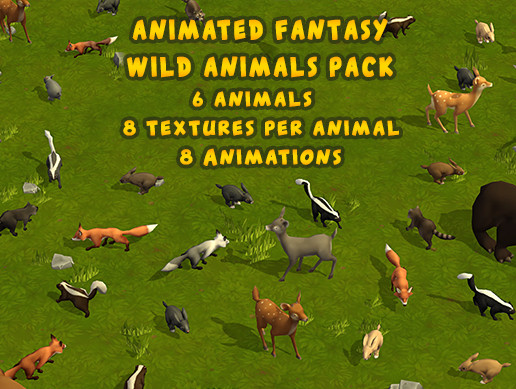 Animated Fantasy Wild Animals Pack