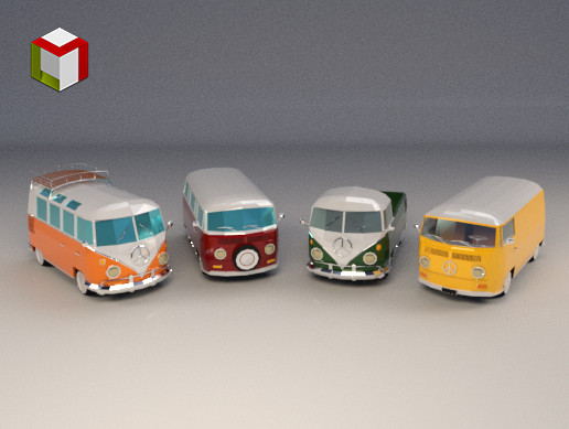 Low Poly Camper Van Pack