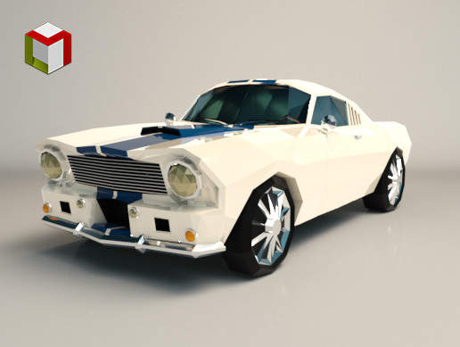 Low Poly Muscle Car 02