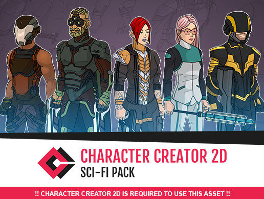 Sci-Fi Pack for Character Creator 2D