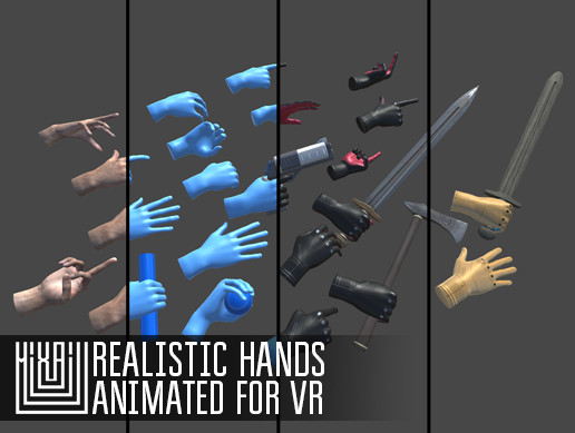 Realistic Hands - animated for VR