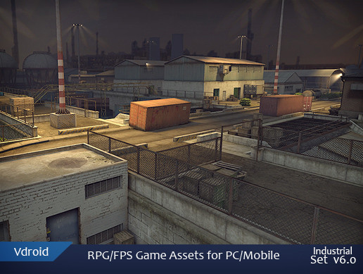 RPG/FPS Game Assets for PC/Mobile (Industrial Set v6.0)