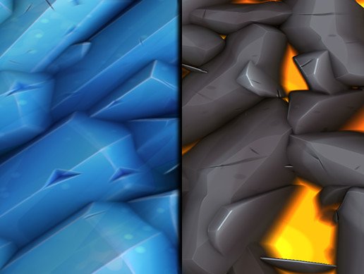 Stylized Ice and Lava Vol 01