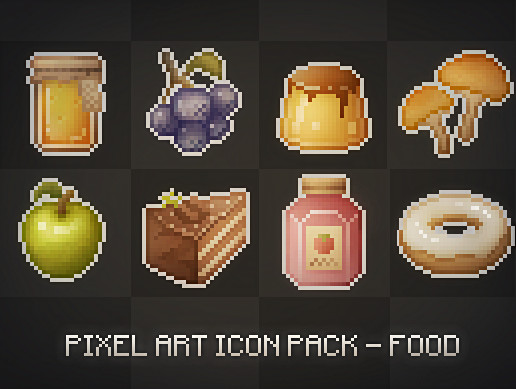 Pixel Art Icon Pack - Food