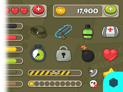 GUI Kit Cartoon Military