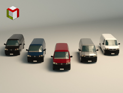 Low Poly Transporter Van 04
