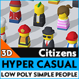 Citizens | HYPER CASUAL LOW POLY SIMPLE PEOPLE by NAZCA ART STUDIO