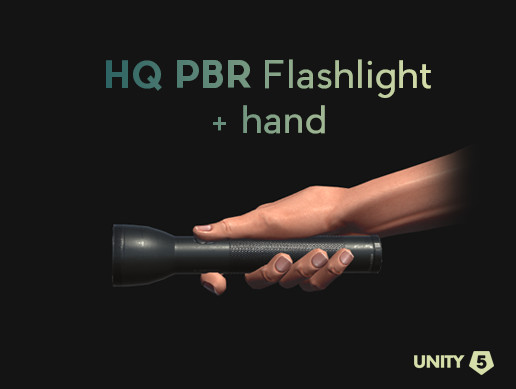 HQ PBR Flashlight + hand