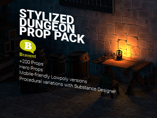 Stylized Dungeon Prop Pack