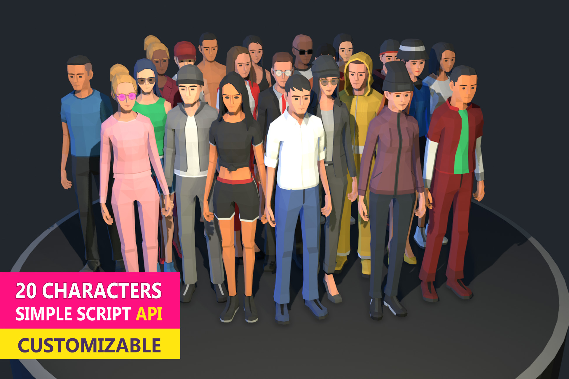 Civil Characters Pack | Low Poly