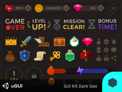 GUI Kit Dark Geo