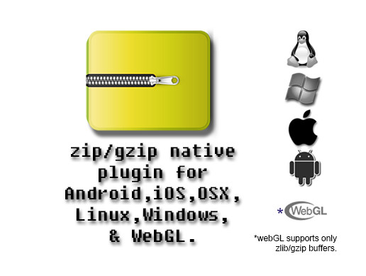 Zip / gzip Multiplatform Native Plugin.
