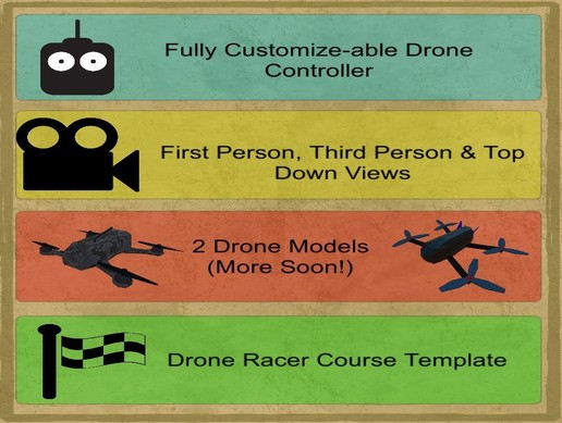 Simple Drone Controller (With drone racing template!)