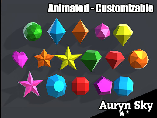 Simple Gems Ultimate Animated Customizable Pack