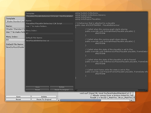 Script Template Editor