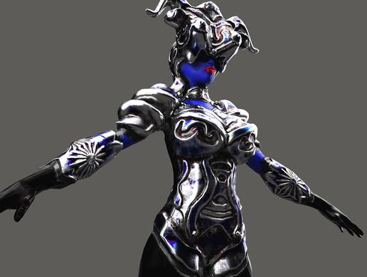 Warrior Blue Fantasy Woman