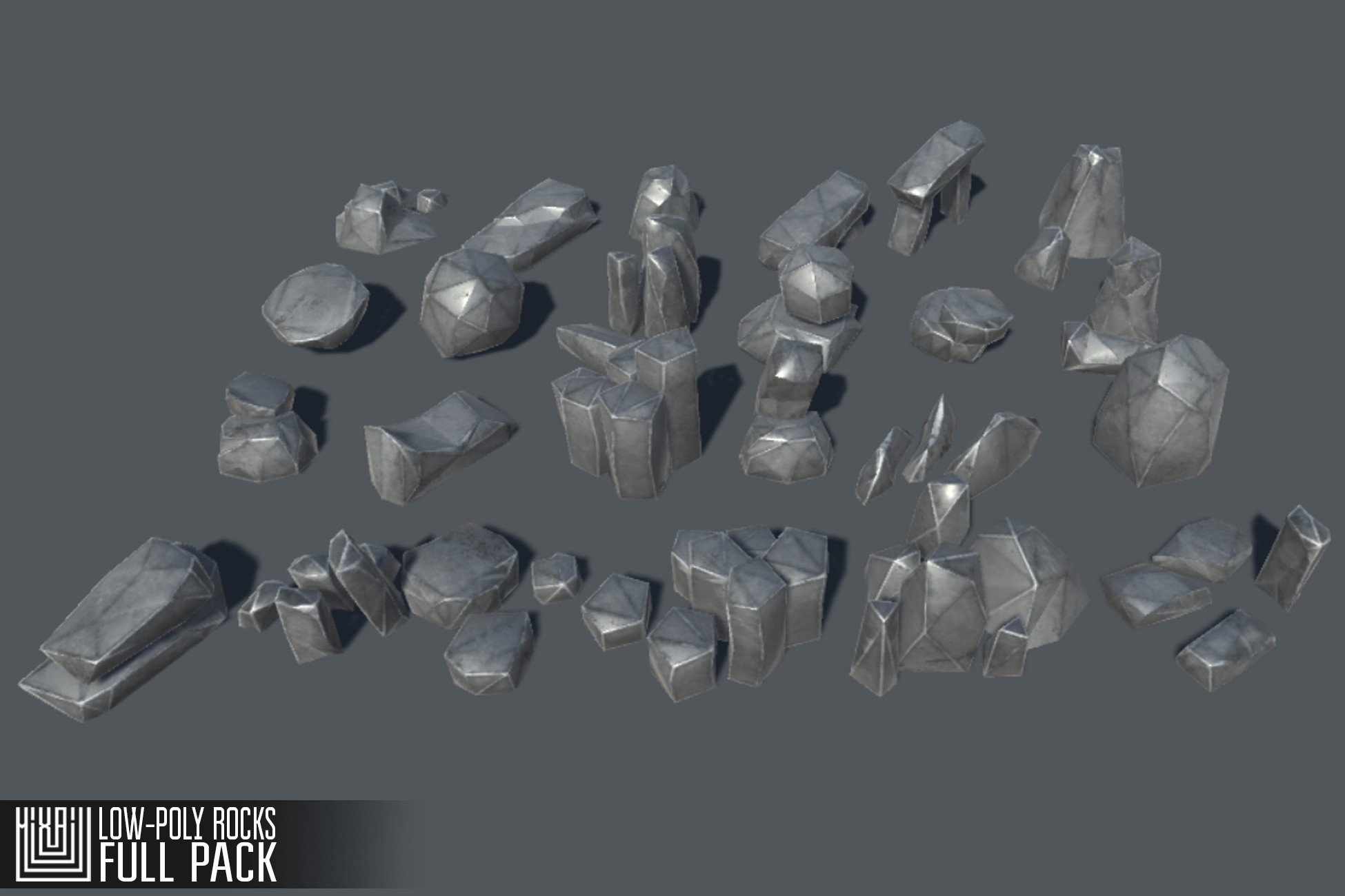 Low-poly Rocks - Full Pack