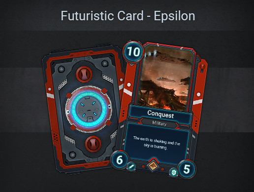 Futuristic Card Template - Epsilon
