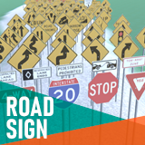 Road sign - Big pack