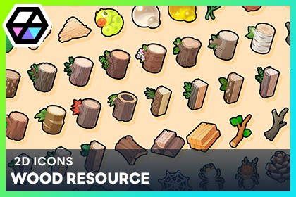 2D Icons - Wood Resource