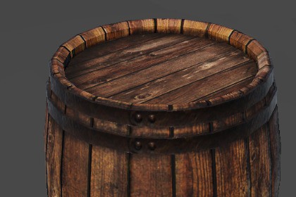 Old smashed barrel