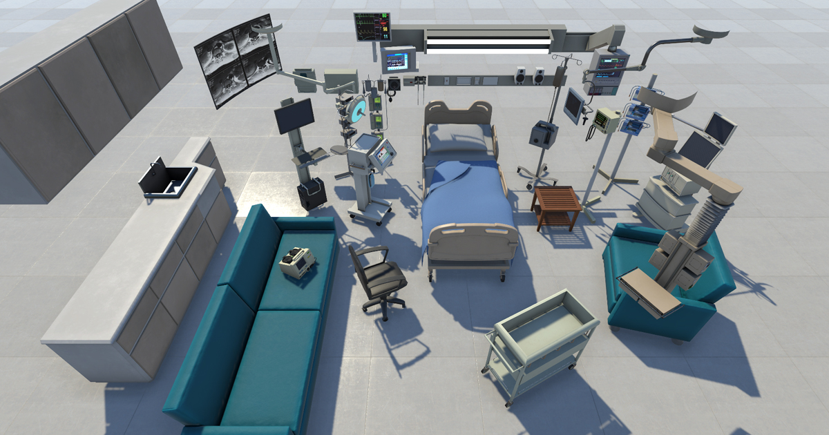 Unity Hospital Texture Hospital Room Props | 3D Environments | Unity Asset Store