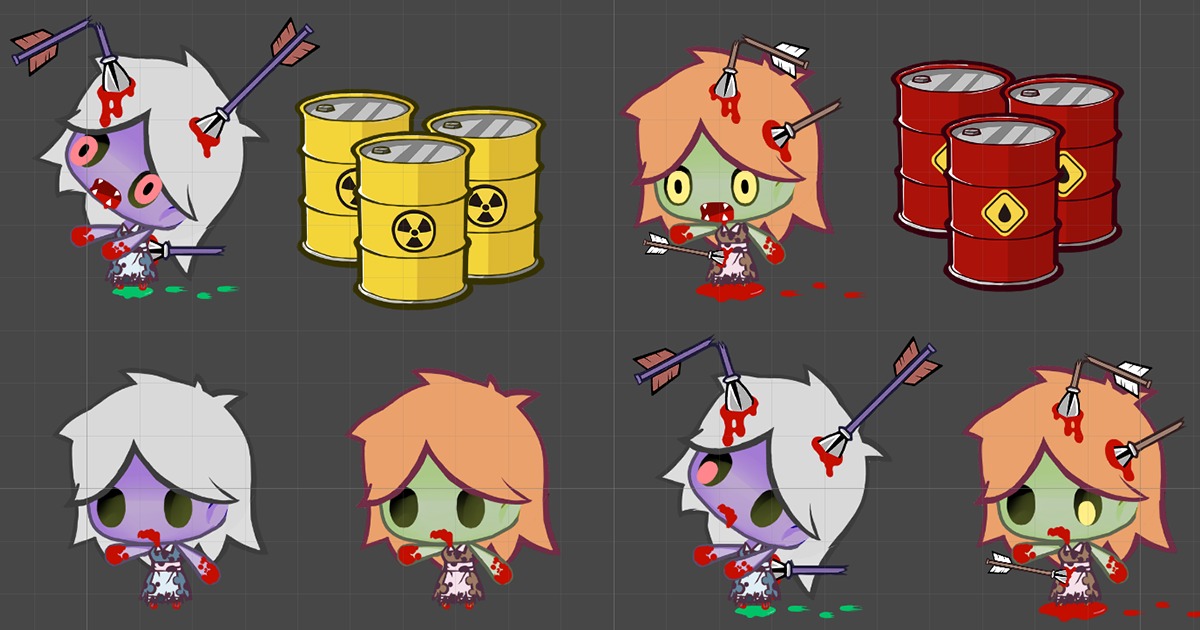 2D_Character_ZombieWoman | 2D Characters | Unity Asset Store