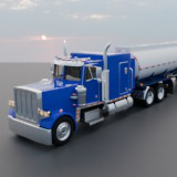 Realistic American Semi Truck + Tanker Trailer | 11 Truck + 8 Tanker Colors