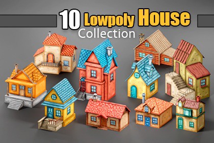 Low Poly House Collection 1