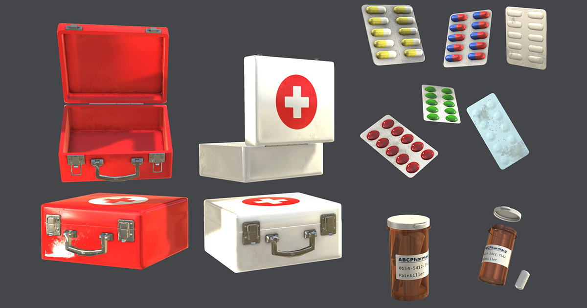 Realistic First Aid Kit | 3D 電化製品 | Unity Asset Store