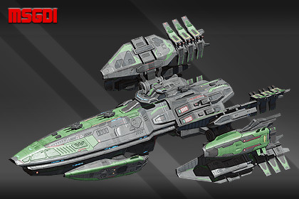 Spaceship Pilgrim Battleship