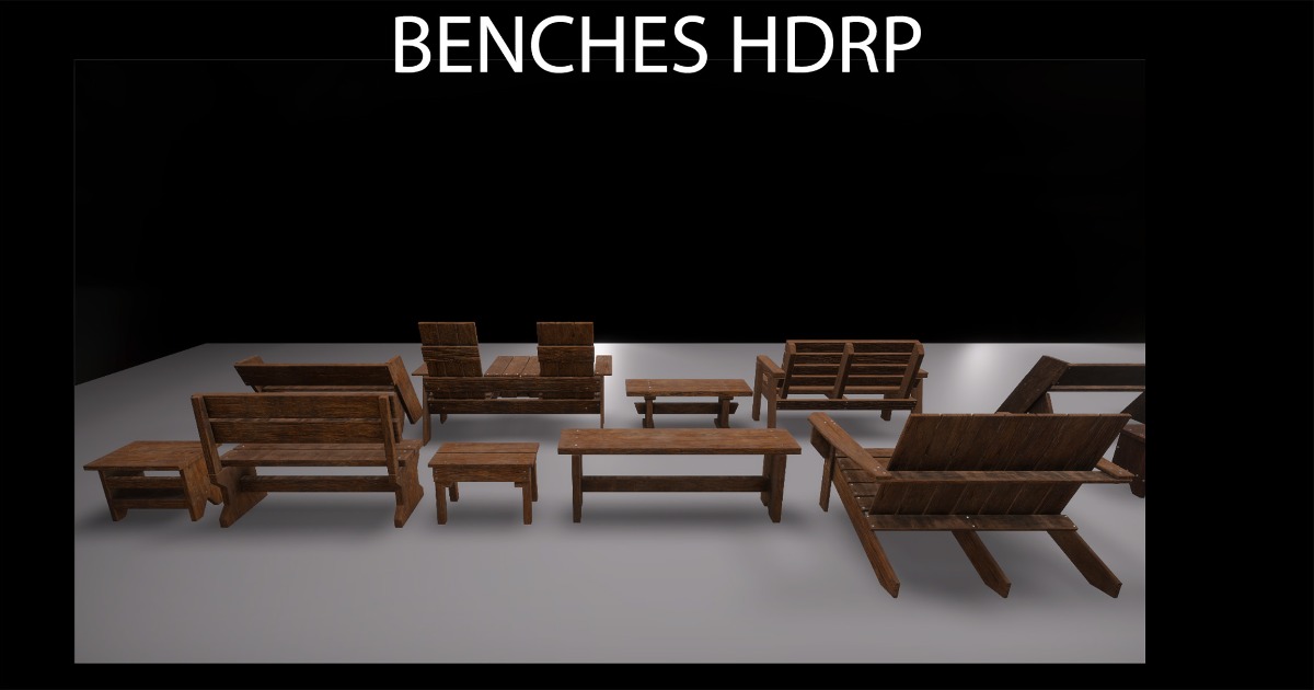 Benches HDRP | 3D Furniture | Unity Asset Store