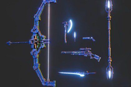 Cyberpunk - Sci-Fi Weapon Set