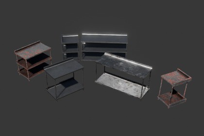 Industrial Kitchen Prep Tables Pack