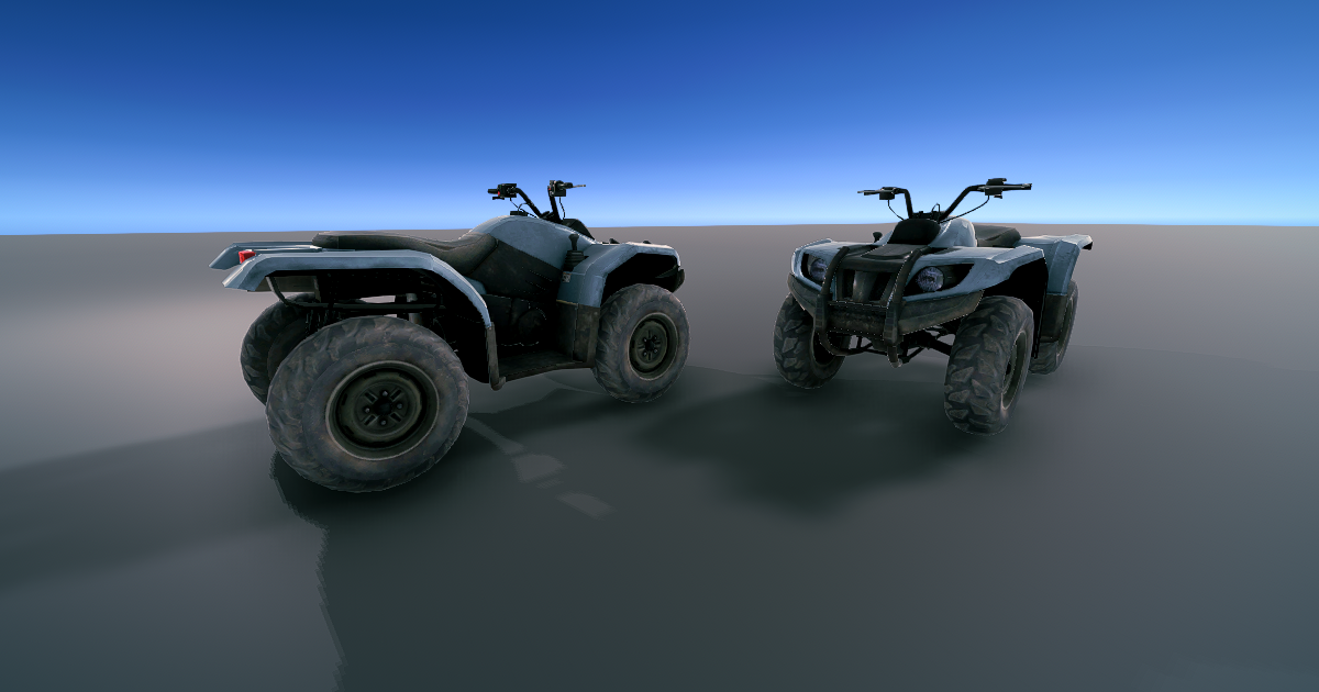 ATV Quad Bike 4 with "Wheel System") 3D Land Unity