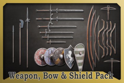 Medieval Weapons, Shields & Bows Bundle