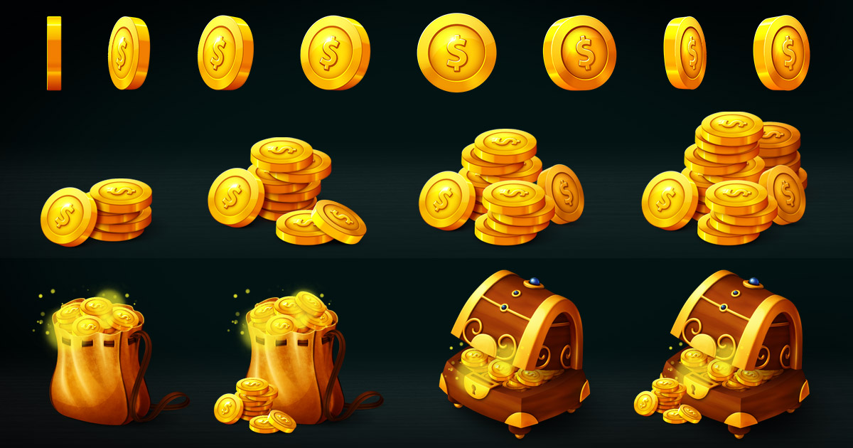 MK - Game Coins and Diamonds Pack | 2D Icons | Unity Asset Store