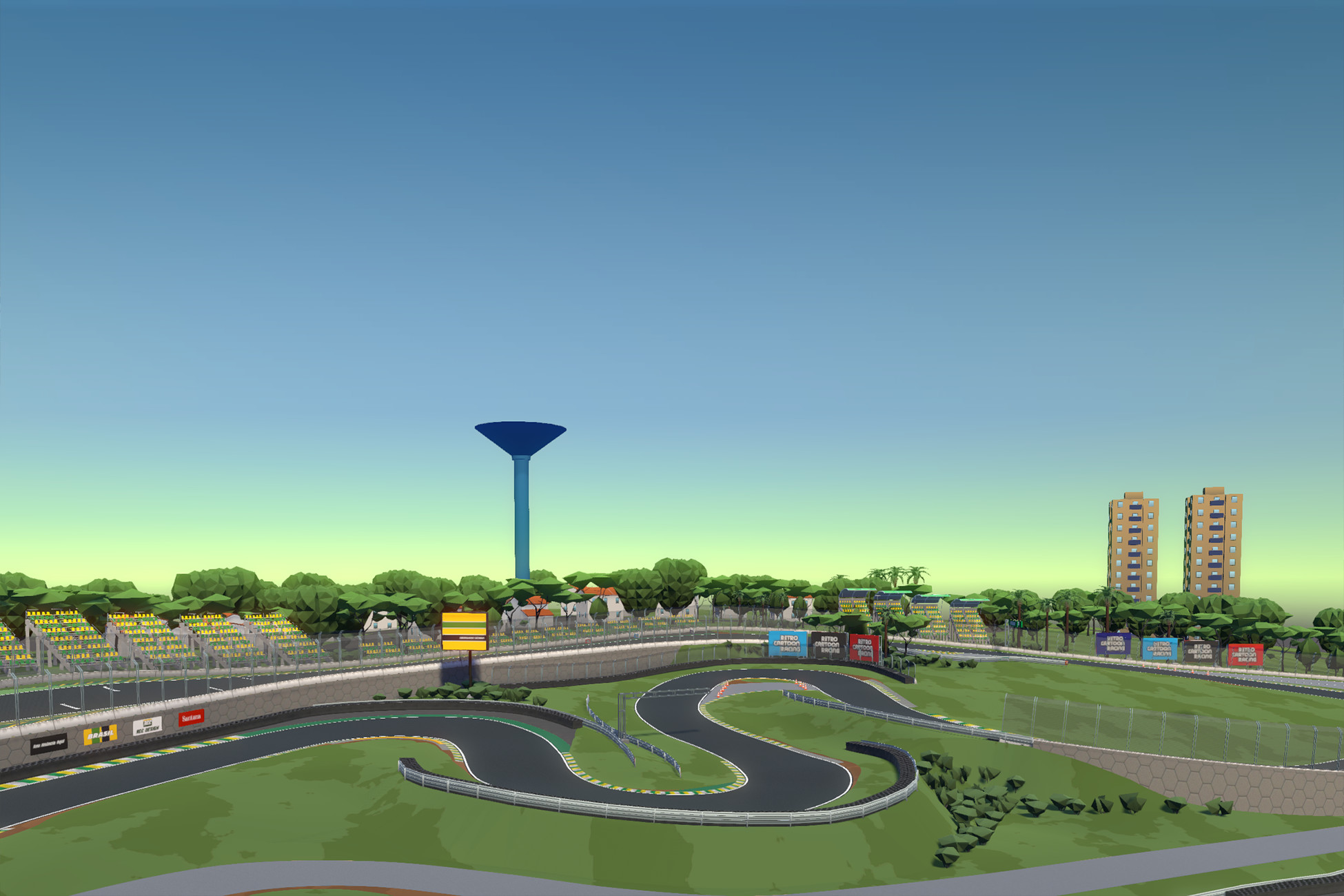 Cartoon Race Track Interlagos 3D 도로 Unity Asset Store