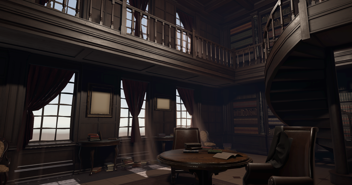 Victorian Gothic Library - Interior | Crimson Manor (URP) | 3D ...