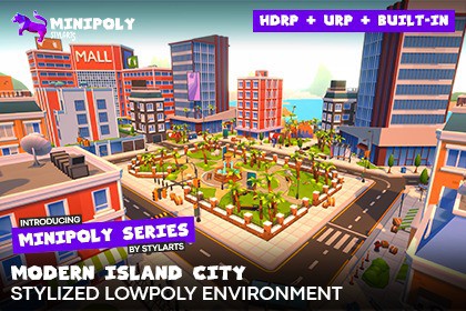Minipoly Series - Modern Island City ( Stylized Lowpoly Environment )