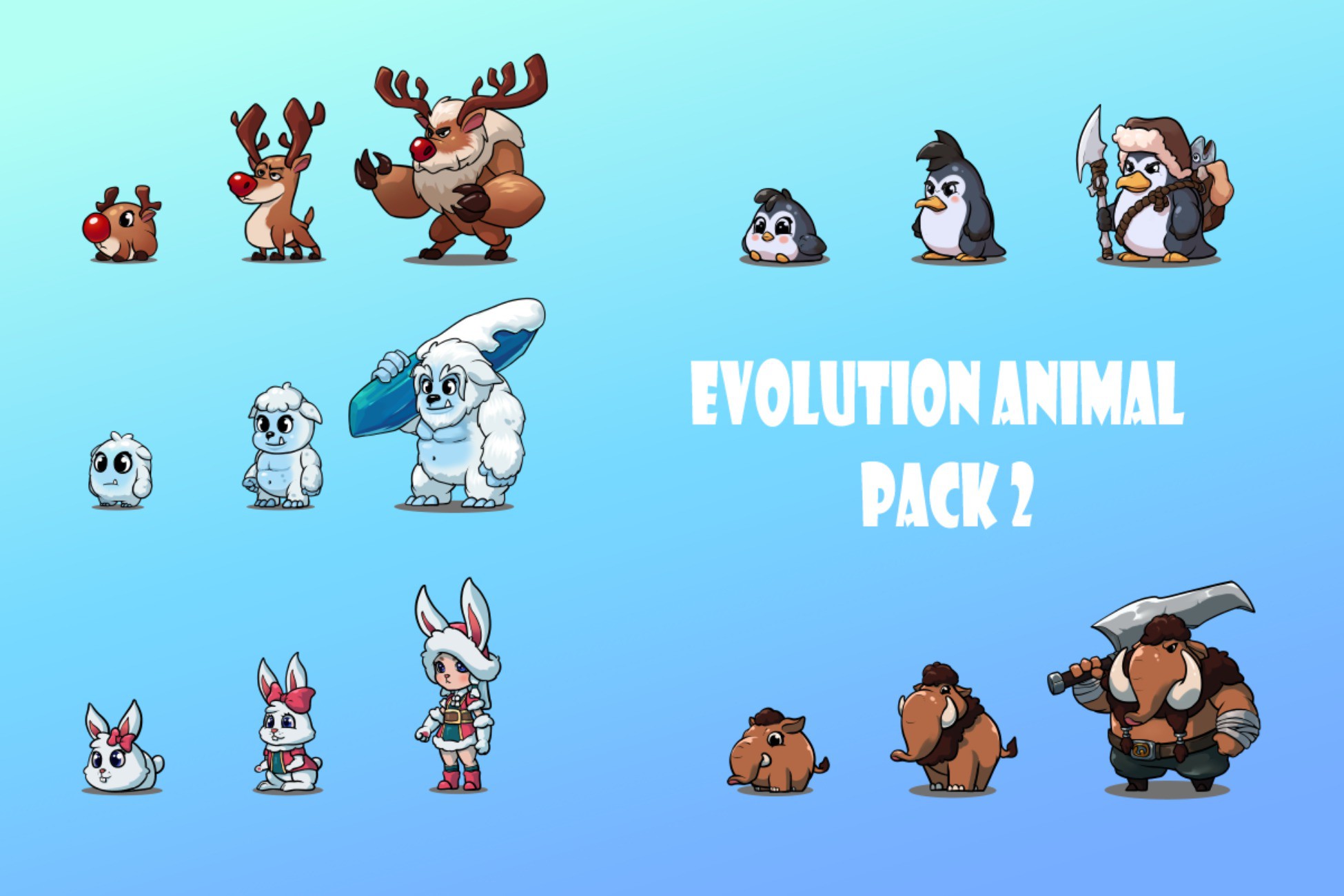 Animated 2D Evolution Animal Pack 2 | 2D Characters | Unity Asset Store