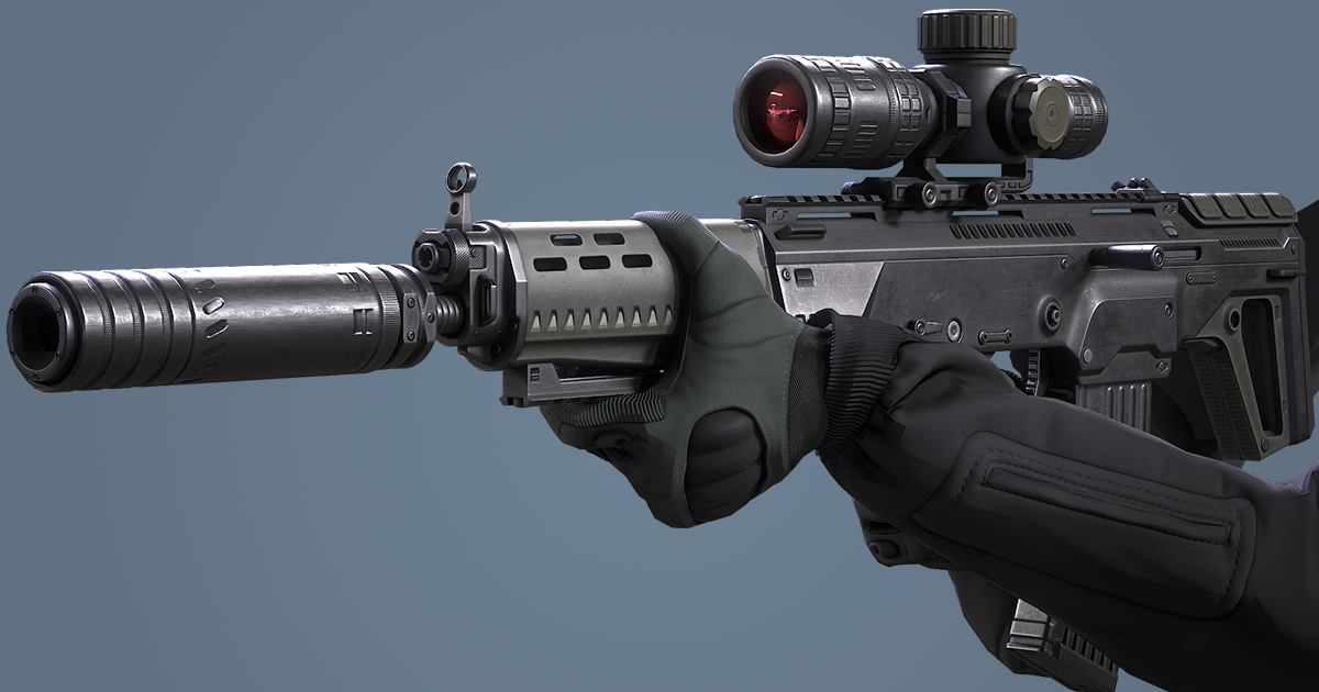 AL X Assault Rifle With Hands | 3D Weapons | Unity Asset Store