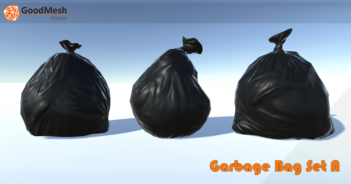 Garbage Collection Unity Garbage Bag Set A - Low Poly 3D Model | 3D 道具 | Unity Asset Store