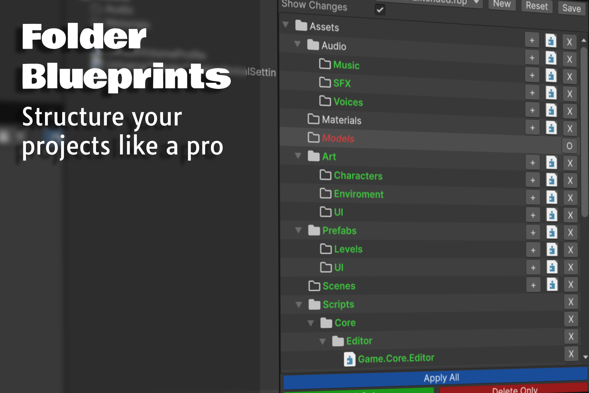 Ac Unity Icon Folder Folder Blueprints | Utilities Tools | Unity Asset Store