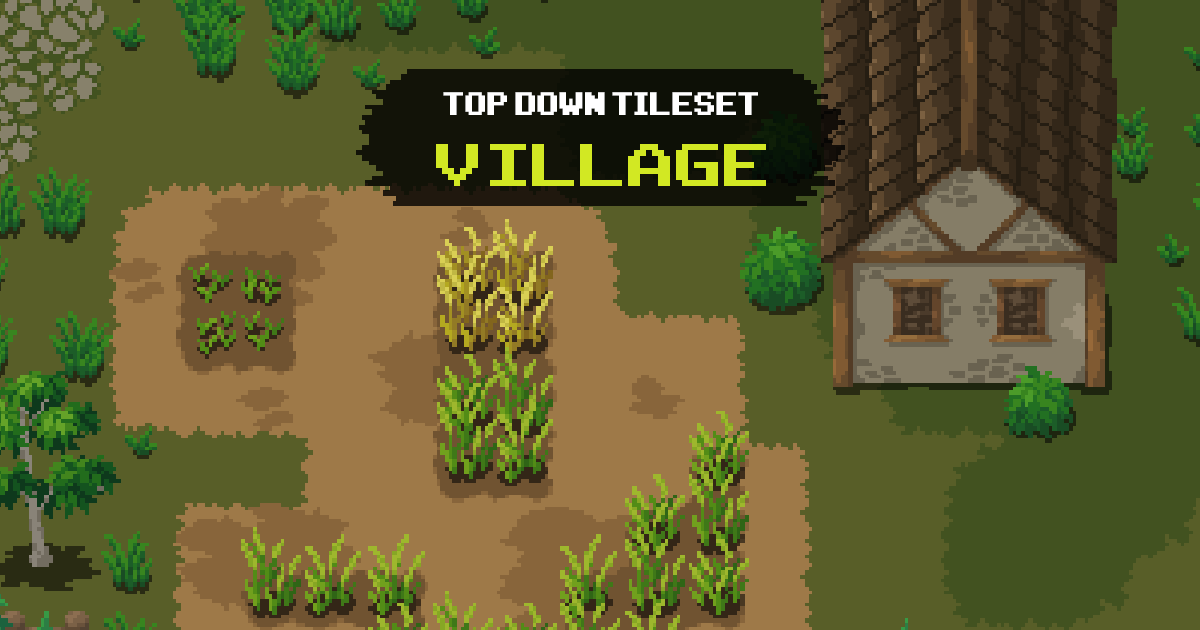 Unity Top Down Map Village - Top Down Pixel Art Tileset | 2D 環境 | Unity Asset Store