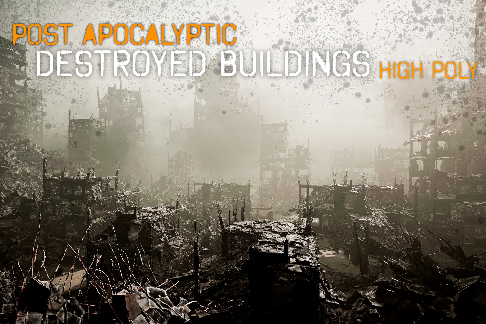 Apocalyptic Environment Unity Post Apocalyptic Destroyed Buildings (High Poly) | 3D Environments ...