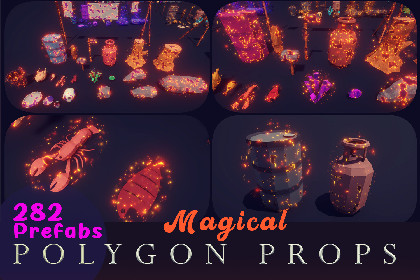 Magical Polygon Props(with Burn & Reveal FX)