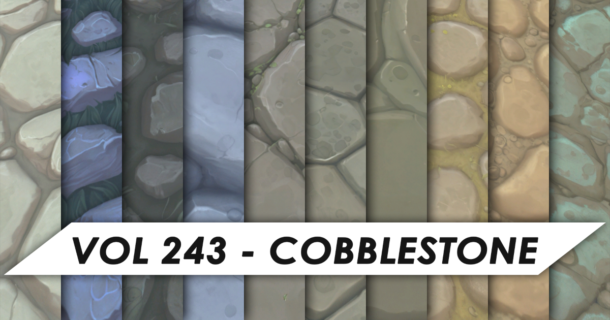 Stylized Textures - Vol 243 - Cobblestone | 2D Textures & Materials ...